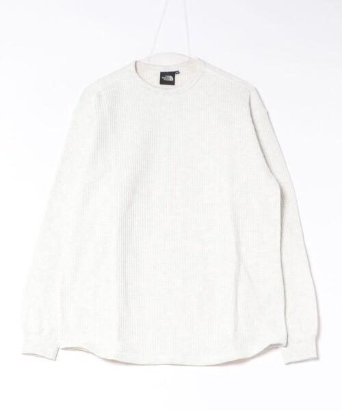 THE NORTH FACE(ザノースフェイス)の「THE NORTH FACE ロングスリーブウォームワッフルクルー(Tシャツ/カットソー・メンズ・ホワイト系/ブラック/ミックスグレー/オリーブ/ネイビー/オフホワイト・XL/M/L)」の2枚目の写真