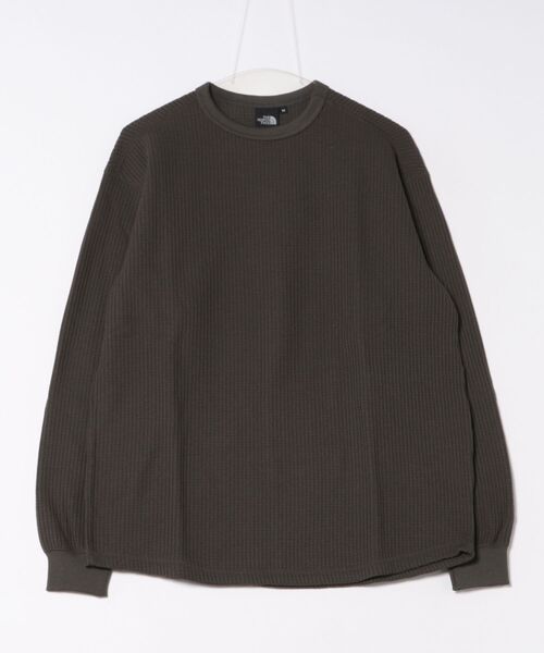 THE NORTH FACE(ザノースフェイス)の「THE NORTH FACE ロングスリーブウォームワッフルクルー(Tシャツ/カットソー・メンズ・ホワイト系/ブラック/ミックスグレー/オリーブ/ネイビー/オフホワイト・XL/M/L)」の5枚目の写真