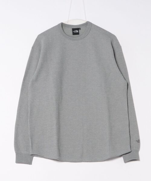 THE NORTH FACE(ザノースフェイス)の「THE NORTH FACE ロングスリーブウォームワッフルクルー(Tシャツ/カットソー・メンズ・ホワイト系/ブラック/ミックスグレー/オリーブ/ネイビー/オフホワイト・XL/M/L)」の4枚目の写真