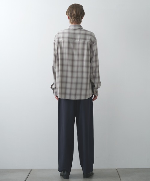 CULLNI（クルニ）の「【CULLNI】別注 Leather Pocket Check L/S Shirts（シャツ/ブラウス・メンズ・グレー/ブラック・1/2）」の22枚目の写真