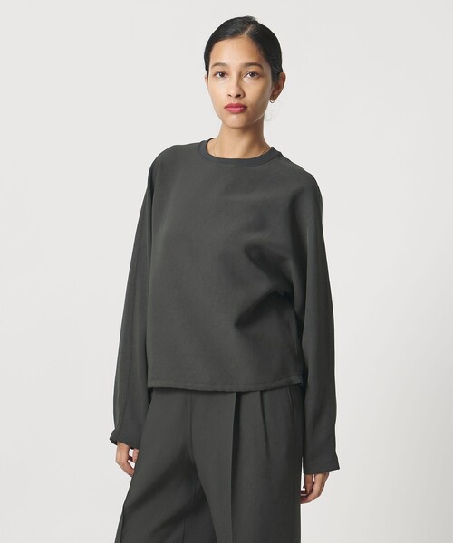 UNITED ARROWS & SONS by DAISUKE OBANA(ユナイテッドアローズアンドサンズバイダイスケオバナ)の「<D.O UNITED ARROWS BY DAISUKE OBANA for WOMEN>+10 DOLMAN LS CREW/ロングスリーブTシャツ(Tシャツ/カットソー・レディース・ブラック/オリーブ・S/M)」の1枚目の写真