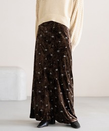 RAGEBLUE | フラワー刺繍/ベロアナロースカート(スカート)