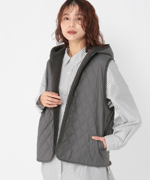 studio CLIP（スタディオクリップ）の「リバーシブルキルトボアベスト（ベスト・レディース・アイボリー/スモーク/モカ・FREE）」の17枚目の写真
