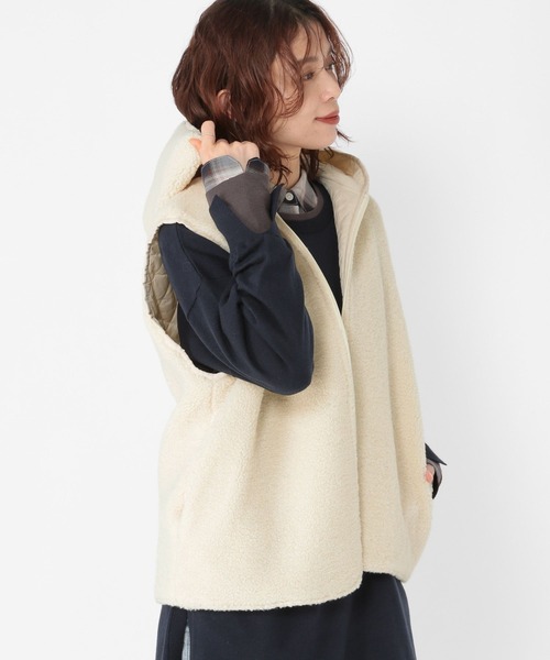 studio CLIP（スタディオクリップ）の「リバーシブルキルトボアベスト（ベスト・レディース・アイボリー/スモーク/モカ・FREE）」の22枚目の写真