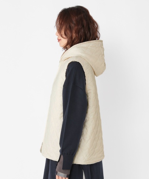 リバーシブルキルトボアベスト（ベスト）｜studio CLIP（スタディオ