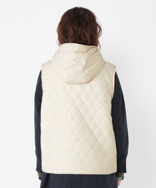 リバーシブルキルトボアベスト（ベスト）｜studio CLIP（スタディオ