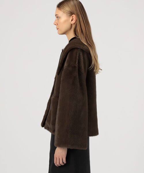 BY MALENE BIRGER（バイマレーネビルガー）の「BY MALENE BIRGER JACQUIE フェイクファージャケット（ブルゾン・レディース・ダークブラウン・34）」の4枚目の写真