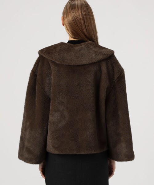 BY MALENE BIRGER（バイマレーネビルガー）の「BY MALENE BIRGER JACQUIE フェイクファージャケット（ブルゾン・レディース・ダークブラウン・34）」の5枚目の写真