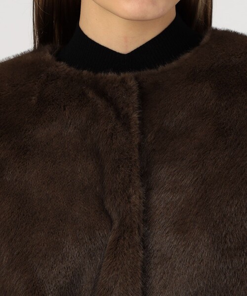 BY MALENE BIRGER（バイマレーネビルガー）の「BY MALENE BIRGER JACQUIE フェイクファージャケット（ブルゾン・レディース・ダークブラウン・34）」の8枚目の写真