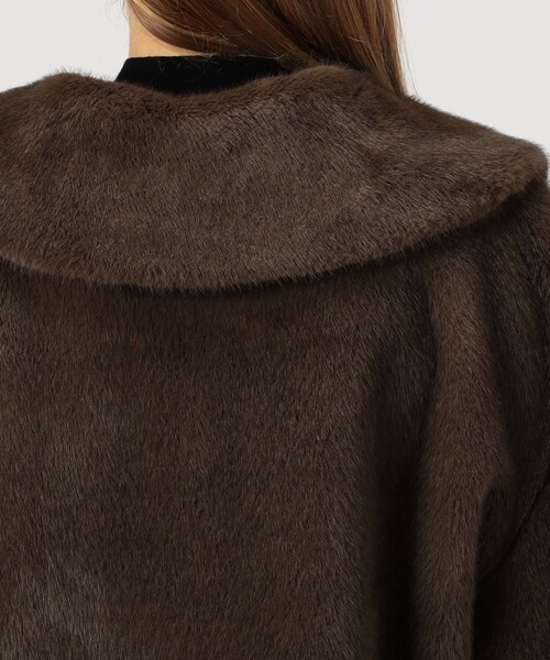 BY MALENE BIRGER（バイマレーネビルガー）の「BY MALENE BIRGER JACQUIE フェイクファージャケット（ブルゾン・レディース・ダークブラウン・34）」の9枚目の写真