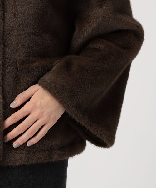 BY MALENE BIRGER（バイマレーネビルガー）の「BY MALENE BIRGER JACQUIE フェイクファージャケット（ブルゾン・レディース・ダークブラウン・34）」の11枚目の写真
