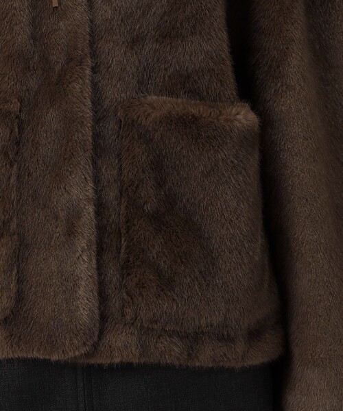 BY MALENE BIRGER（バイマレーネビルガー）の「BY MALENE BIRGER JACQUIE フェイクファージャケット（ブルゾン・レディース・ダークブラウン・34）」の12枚目の写真