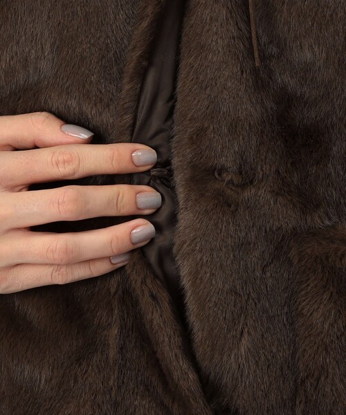 BY MALENE BIRGER（バイマレーネビルガー）の「BY MALENE BIRGER JACQUIE フェイクファージャケット（ブルゾン・レディース・ダークブラウン・34）」の13枚目の写真