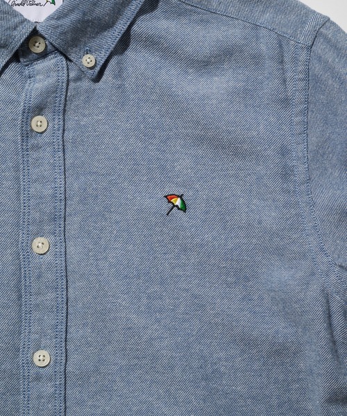 Arnold Palmer（アーノルドパーマー）の「シャンブレーネル 長袖 シェア シャツ（シャツ/ブラウス・レディース・グレー/ダークインディゴブルー/インディゴブルー・XS/LL/L/M/S）」の6枚目の写真