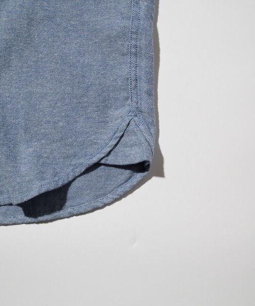 Arnold Palmer（アーノルドパーマー）の「シャンブレーネル 長袖 シェア シャツ（シャツ/ブラウス・レディース・グレー/ダークインディゴブルー/インディゴブルー・XS/LL/L/M/S）」の8枚目の写真