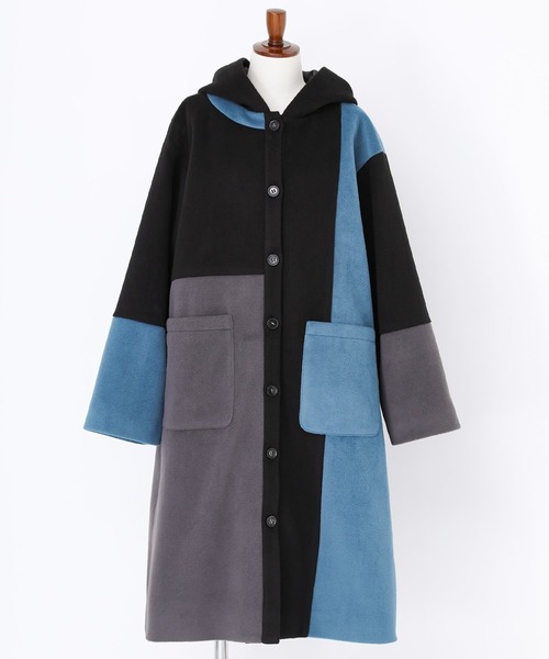 n'OrLABEL(ノアールレーベル)の「『配色メルトンコート』(その他アウター・レディース・ブラウン/ブラック・1/2)」の15枚目の写真