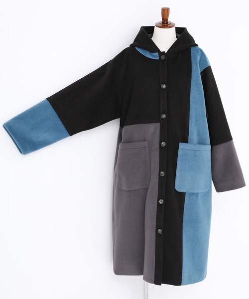 n'OrLABEL(ノアールレーベル)の「『配色メルトンコート』(その他アウター・レディース・ブラウン/ブラック・1/2)」の18枚目の写真