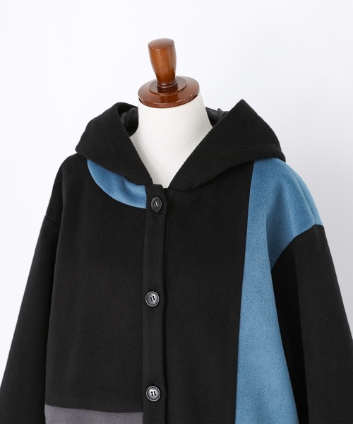 n'OrLABEL(ノアールレーベル)の「『配色メルトンコート』(その他アウター・レディース・ブラウン/ブラック・1/2)」の19枚目の写真