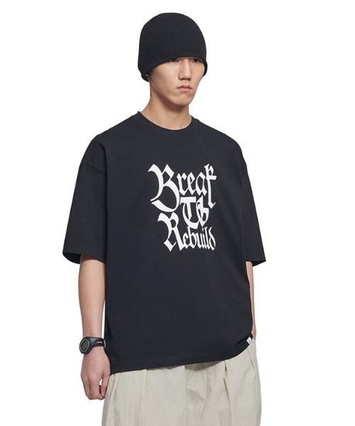 NOMANUAL(NOMANUAL)の「「NOMANUAL /ノーマニュアル」REBUILD T-SHIRT(Tシャツ/カットソー・メンズ・ホワイト/ブラック・LARGE/X-LARGE)」の2枚目の写真