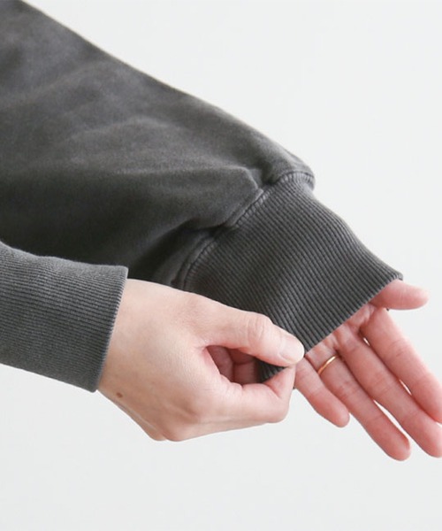 ピグメントスウェットハーフジッププルオーバー（スウェット