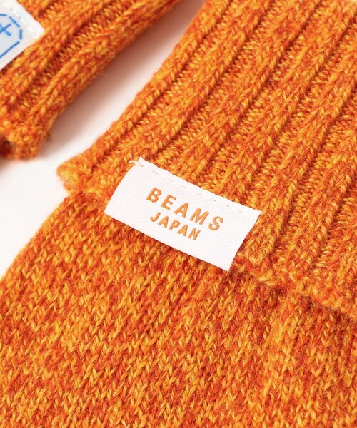 BEAMS JAPAN（ビームス　ジャパン）の「【別注】tet. / 天竺 ミックス カシミヤ ミックスカラーグローブ Women（手袋・レディース・オレンジ・ONE SIZE）」の5枚目の写真