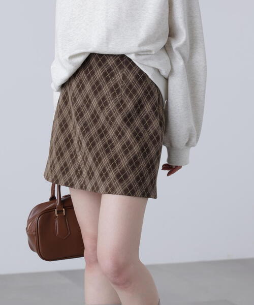 FREE'S MART（フリーズマート）の「◆バイアスチェックミニスカート（スカート・レディース・グレー系その他/ブラック/ブラウン系その他・MEDIUM/SMALL）」の7枚目の写真