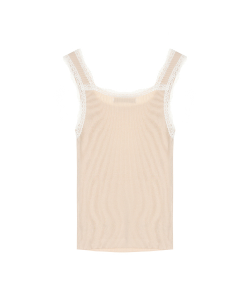 NICK&NICOLE(ニックアンドニコール)の「LACE KNIT SLEEVELESS_BEIGE(Tシャツ/カットソー・レディース・その他・FREE)」の5枚目の写真