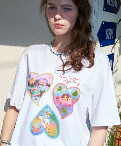 CPGN STUDIO(コンパーニョ)の「DTPラブステイ半袖Tシャツホワイト(Tシャツ/カットソー・レディース・その他・MEDIUM/LARGE)」の1枚目の写真