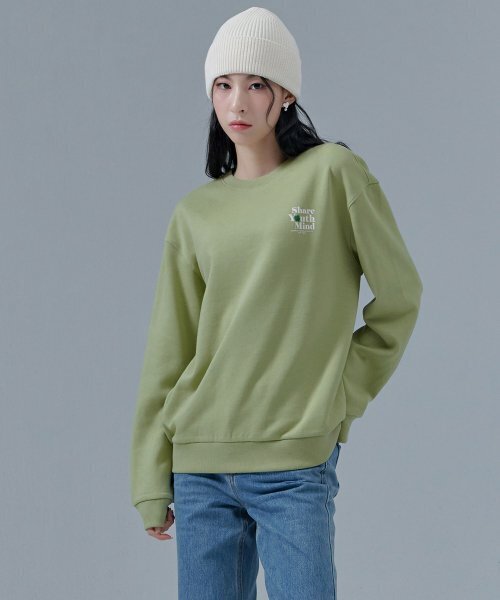 CHASECULT(チェイスカルト)の「共用胸グラフィック裏起毛スウェット-CFZU5106C0H(スウェット・メンズ・グリーン・90/95/100/105)」の1枚目の写真