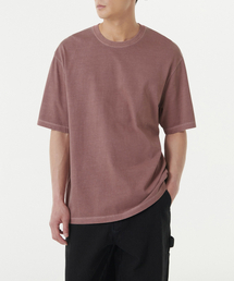 ピグメントリラックスクルーネックTシャツ[スモークピンク]