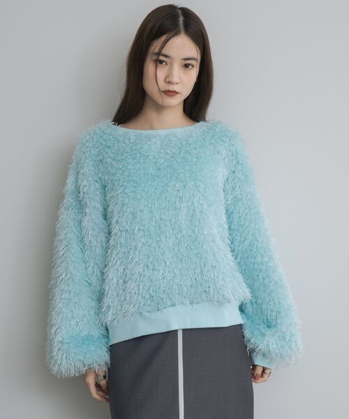 kivi（キヴィ）の「シャギーボアプルオーバー（Tシャツ/カットソー・レディース・ベージュ/ブラック/ライトブルー・FREE）」の12枚目の写真