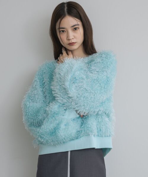 kivi（キヴィ）の「シャギーボアプルオーバー（Tシャツ/カットソー・レディース・ベージュ/ブラック/ライトブルー・FREE）」の14枚目の写真