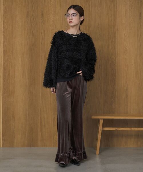 kivi（キヴィ）の「シャギーボアプルオーバー（Tシャツ/カットソー・レディース・ベージュ/ブラック/ライトブルー・FREE）」の16枚目の写真