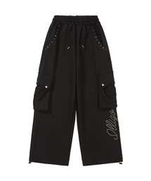 ILLIGO（イリゴ）の「スタッズカーゴスウェットパンツブラック（スウェットパンツ）」