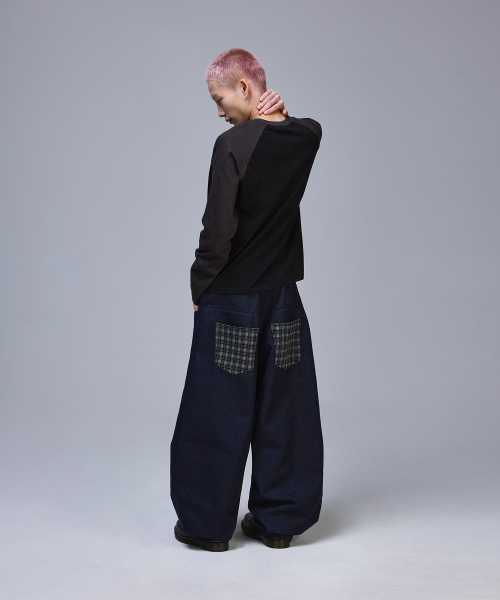 SCALLYWAG（スカリーワグ）の「ポイントチェックノンフェイドデニムパンツ[インディゴ]（その他パンツ・レディース・その他・X-LARGE/SMALL/MEDIUM/LARGE）」の22枚目の写真