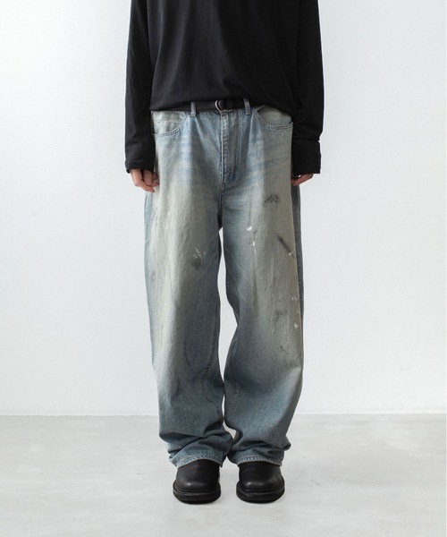VEIN (ヴェイン)の「11OZデニム バギージーンズ / 11OZ DENIM BAGGY JEANS(デニムパンツ・メンズ・ライトインディゴブルー/ブラック・1/3/2)」の4枚目の写真