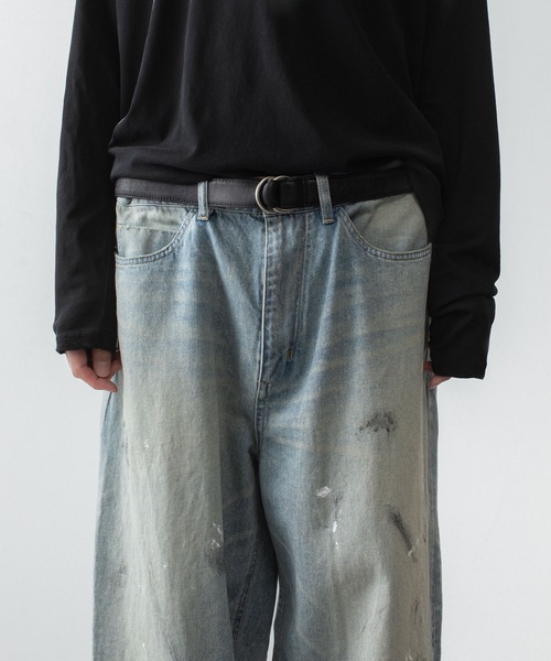 VEIN (ヴェイン)の「11OZデニム バギージーンズ / 11OZ DENIM BAGGY JEANS(デニムパンツ・メンズ・ライトインディゴブルー/ブラック・1/3/2)」の9枚目の写真