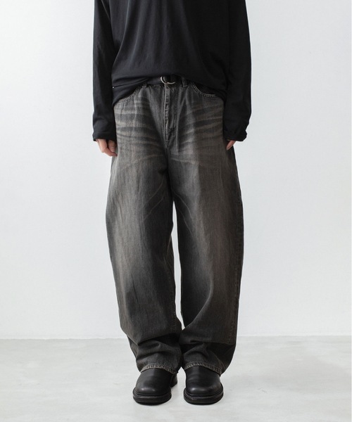 VEIN (ヴェイン)の「11OZデニム バギージーンズ / 11OZ DENIM BAGGY JEANS(デニムパンツ・メンズ・ライトインディゴブルー/ブラック・1/3/2)」の15枚目の写真