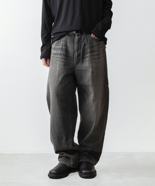 VEIN (ヴェイン)の「11OZデニム バギージーンズ / 11OZ DENIM BAGGY JEANS(デニムパンツ・メンズ・ライトインディゴブルー/ブラック・1/3/2)」の16枚目の写真