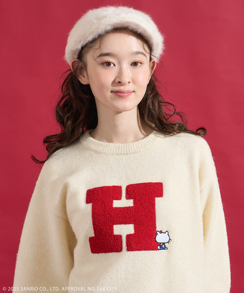 セール】SANRIO/サンリオ 「HELLO KITTY」 サガラ刺繍 イニシャル