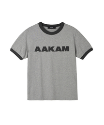 Logo Patch Ringer Top (Gray-Charcoal)