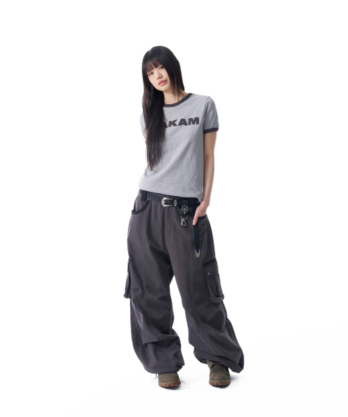 AAKAM(アーカム)の「Logo Patch Ringer Top (Gray-Charcoal)(Tシャツ/カットソー・レディース・その他・1/2)」の6枚目の写真