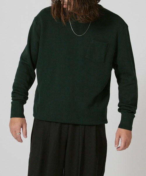 FLISTFIA（フリストフィア）の「FLISTFIA Long Sleeve Sweater / LR01016（スウェット・メンズ・ダークグリーン・3）」の3枚目の写真