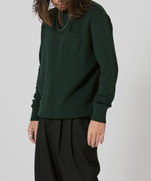 FLISTFIA（フリストフィア）の「FLISTFIA Long Sleeve Sweater / LR01016（スウェット・メンズ・ダークグリーン・3）」の5枚目の写真