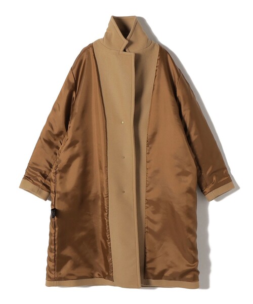 SHIPS Primary Navy Label ウールチェスターコート SHIPS Primary Navy Label:ウール メルトン シングル チェスター