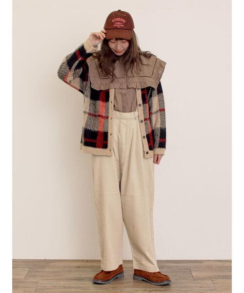 Samansa Mos2（サマンサ モスモス）の「ビッグカラーブラウス（シャツ/ブラウス・レディース・オフホワイト/ブラック/ブラウン・F）」の10枚目の写真