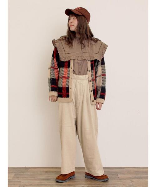 Samansa Mos2（サマンサ モスモス）の「ビッグカラーブラウス（シャツ/ブラウス・レディース・オフホワイト/ブラック/ブラウン・F）」の11枚目の写真