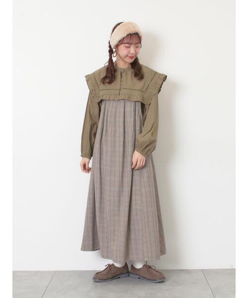 Samansa Mos2（サマンサ モスモス）の「ビッグカラーブラウス（シャツ/ブラウス・レディース・オフホワイト/ブラック/ブラウン・F）」の20枚目の写真