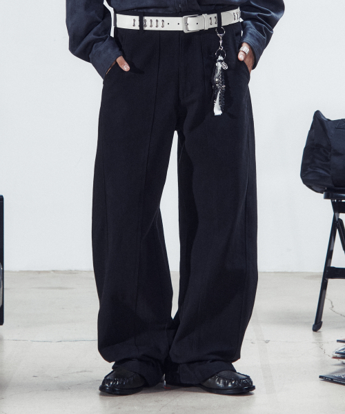 DEV:7 WIDE COTTON PANTS_BLACK
