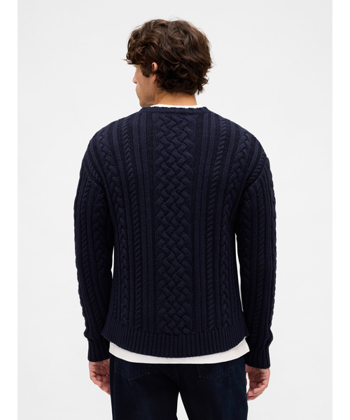 セール】リラックスフィット ケーブルニットセーター（ニット/セーター